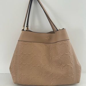 Coach Hallie Leather Shoulder Bag